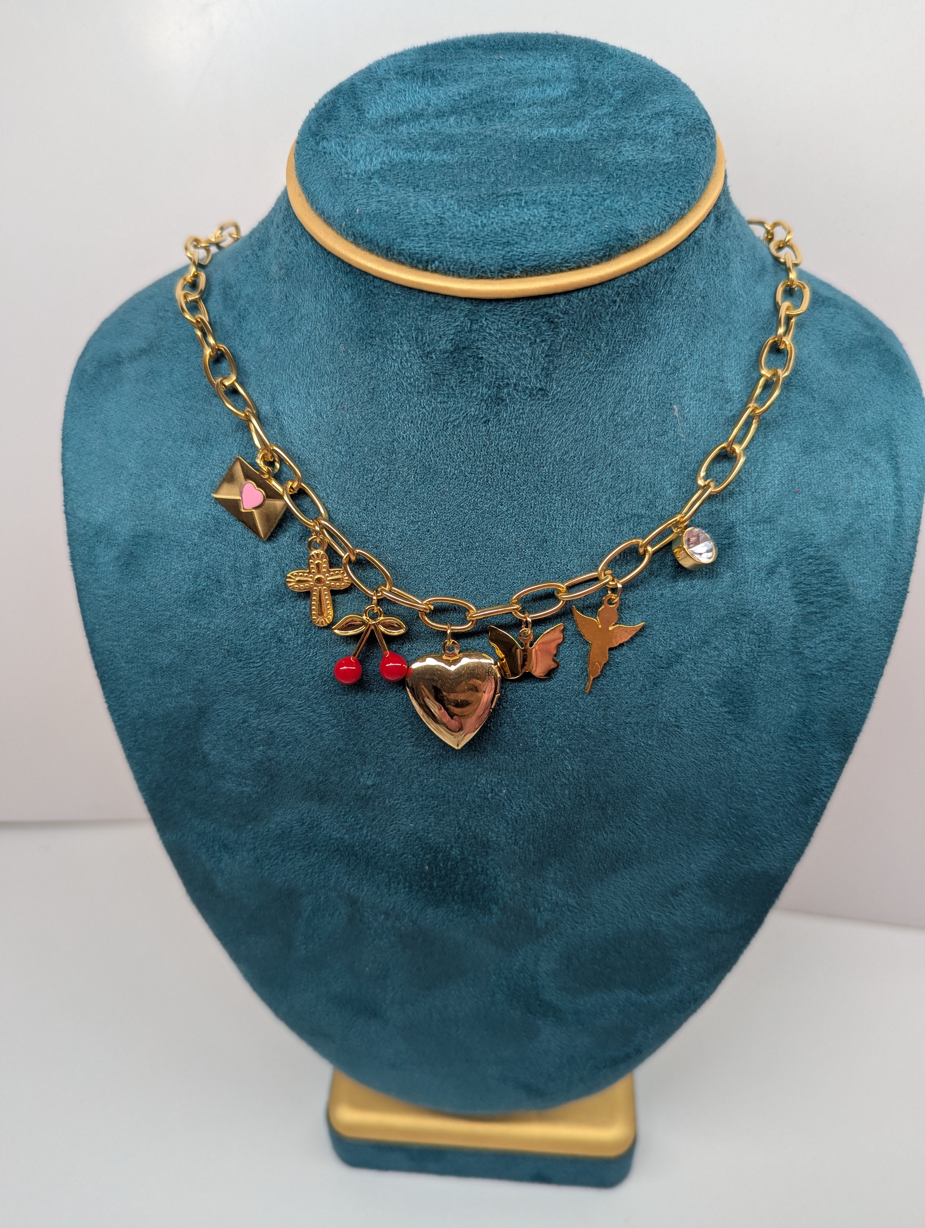 COLLAR DE ESLABONES Y DIJE "MIX AND MATCH"
