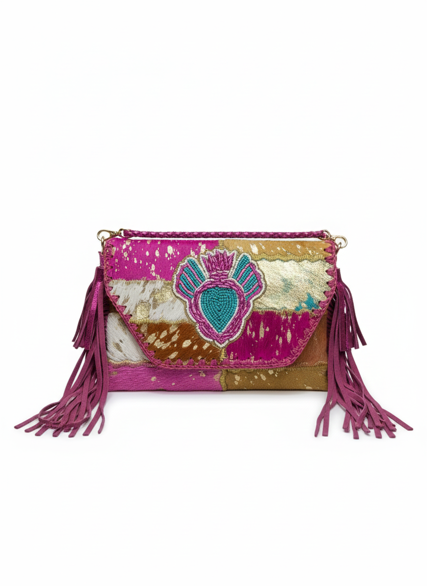 BOLSO BANDOLERA "FUCSIA DE ORO"