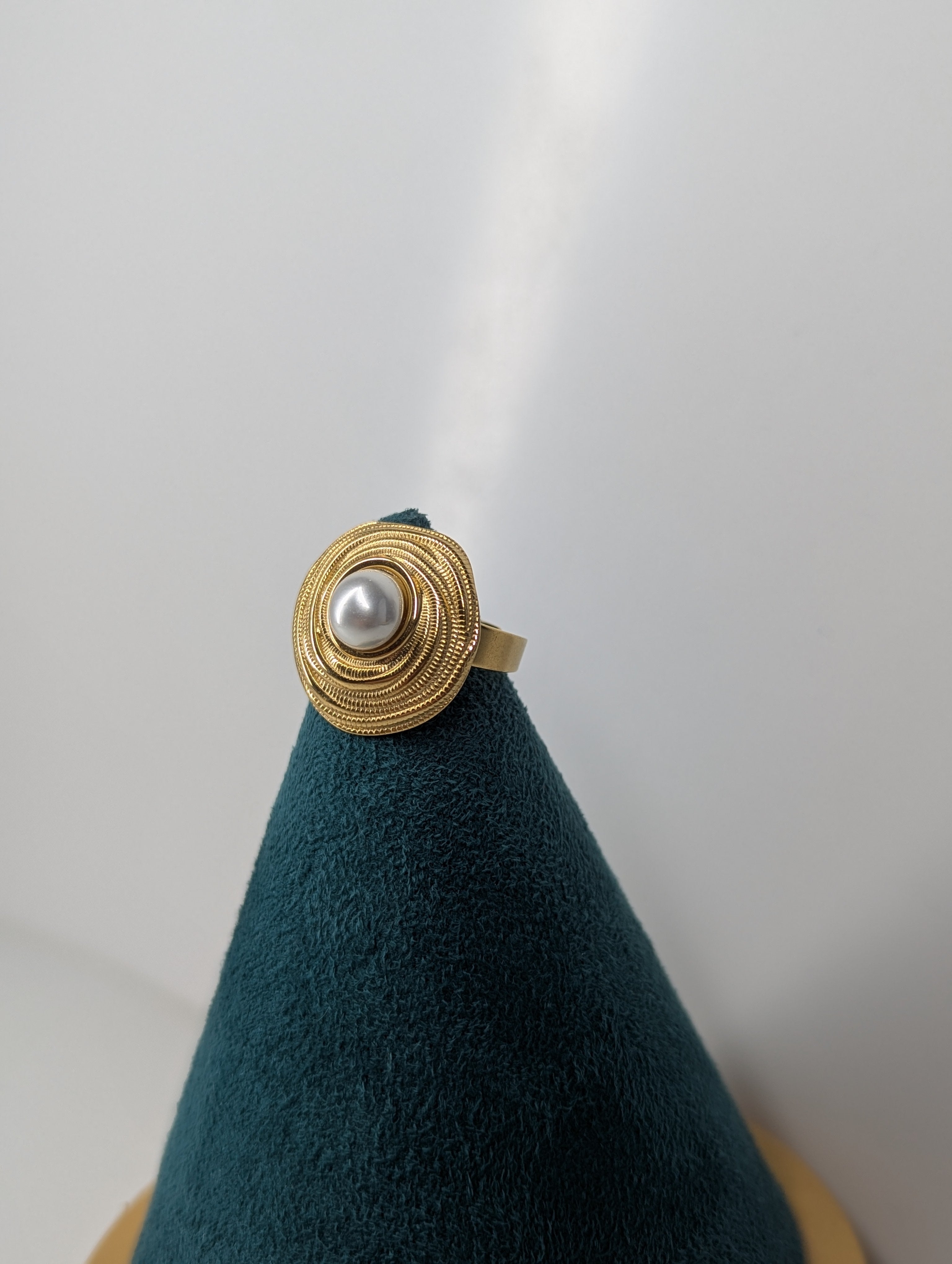 Anillo Espiral Pearl ⚪